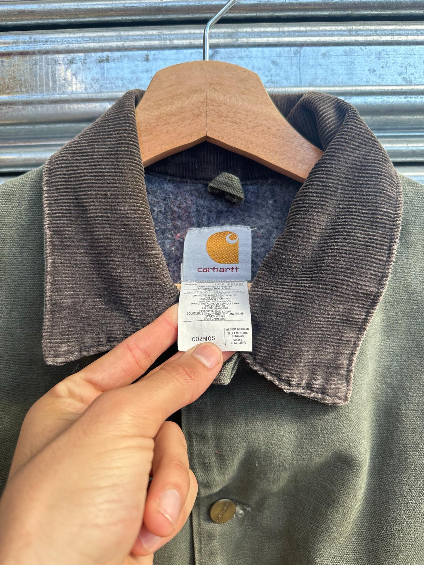 (M) Campera Cahartt Chore Jacket Wool Linned "Moss Green"