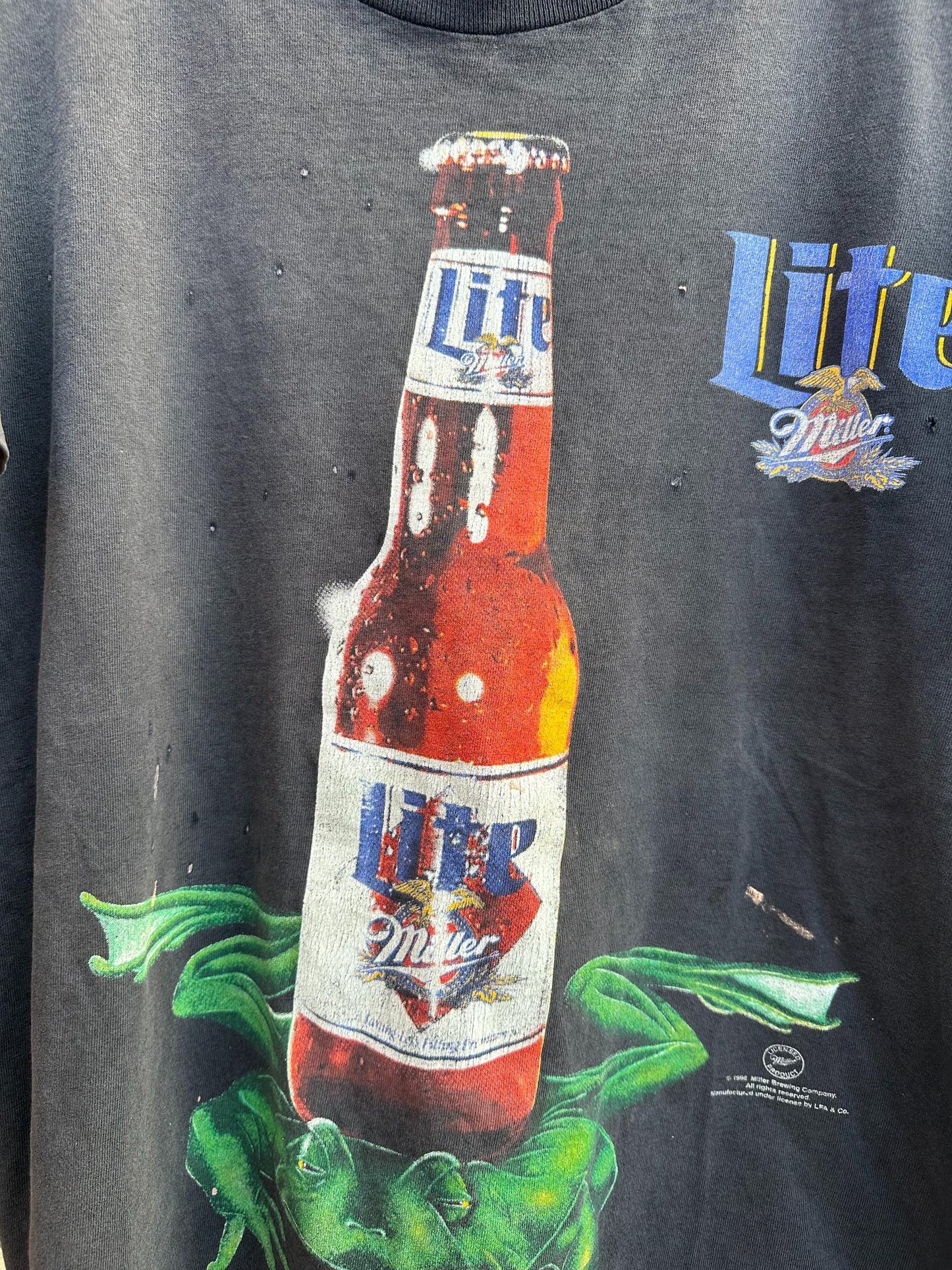 (XL) Reme Vintage Littlefield Adams & Co x Beer "Lite Miller" 1996