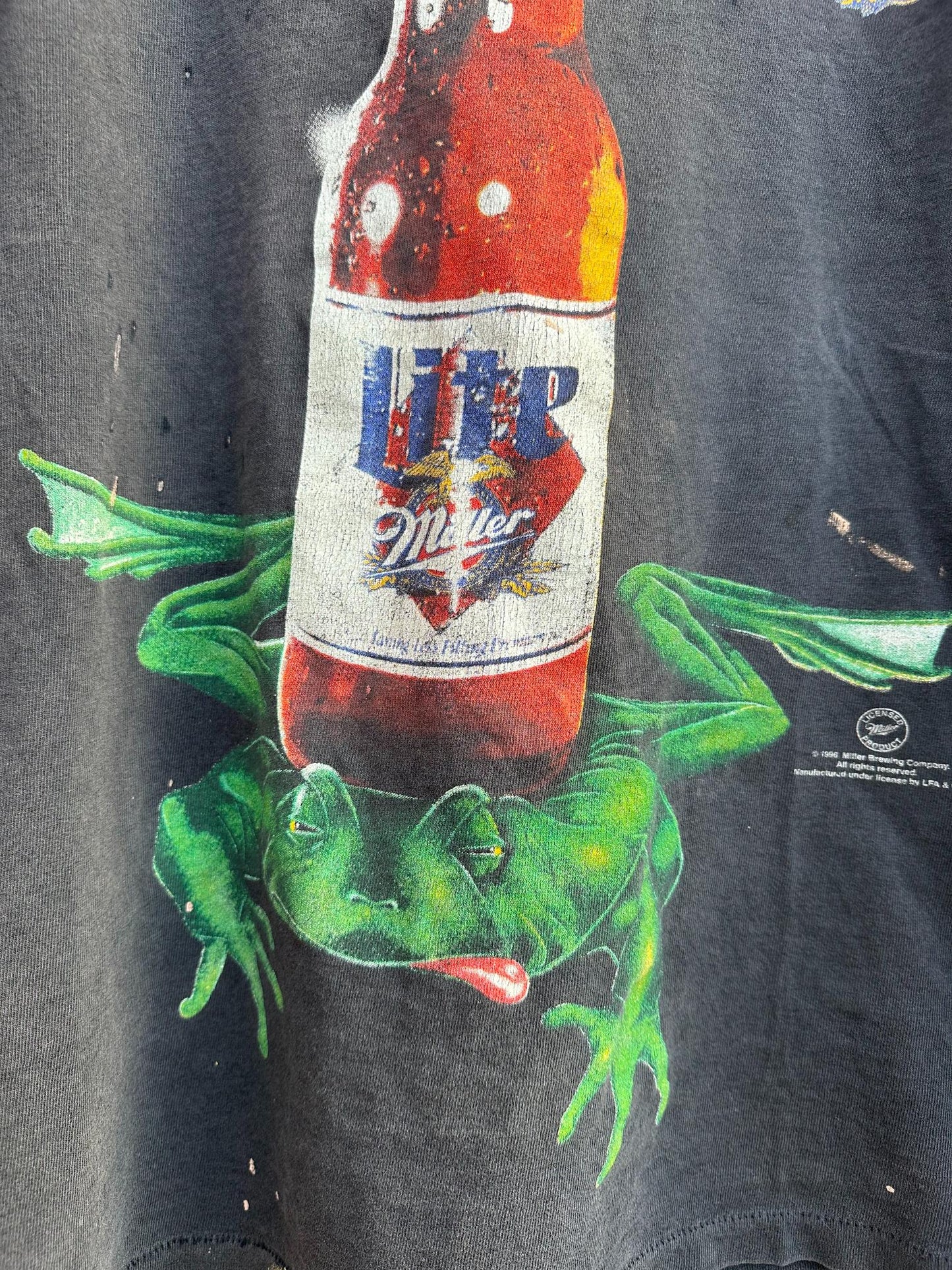 (XL) Reme Vintage Littlefield Adams & Co x Beer "Lite Miller" 1996