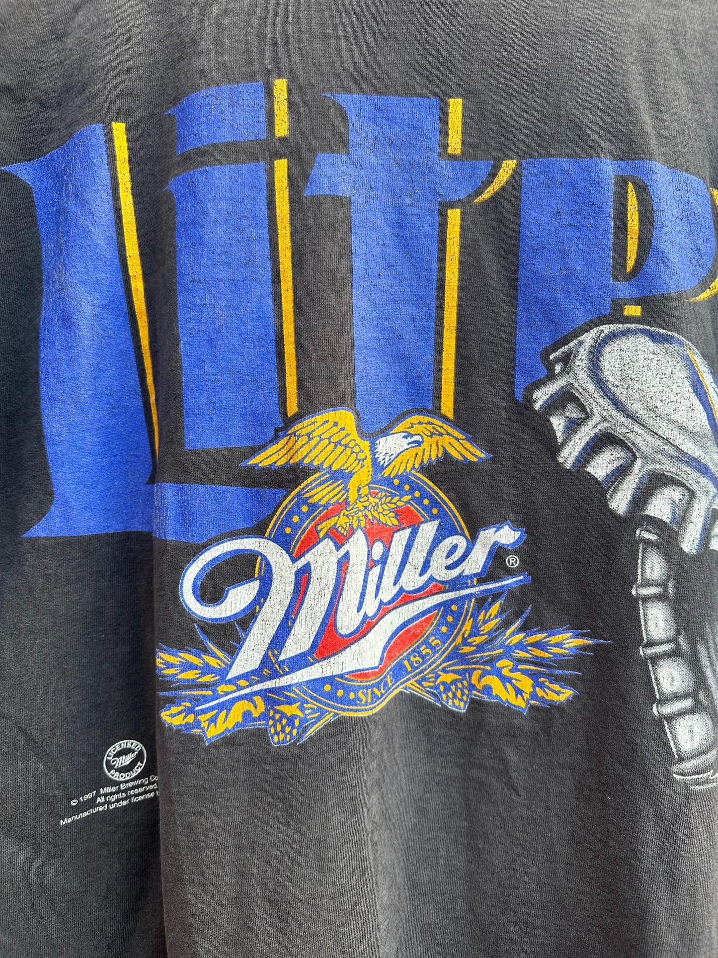 (XL) Reme Vintage Littlefield Adams & Co x Beer "Lite Miller" 1996