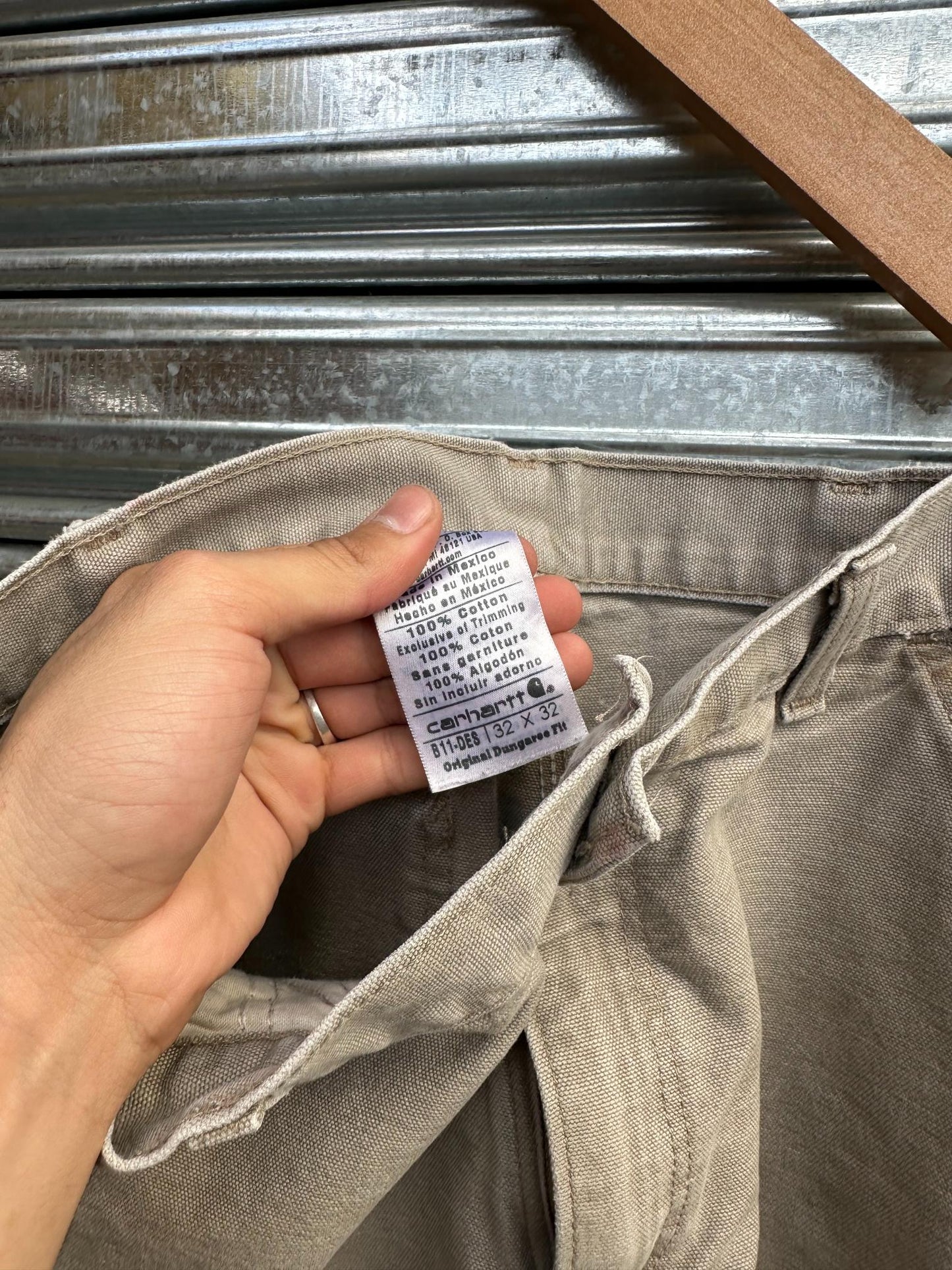 (32) Carpintero Carhartt Beige/Gris "32x32"