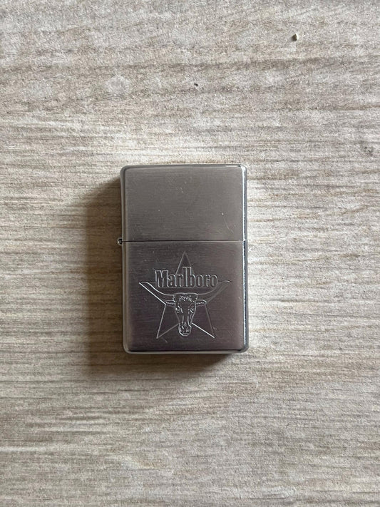 Vintage Lighter Marlboro X Zippo Bull Logo