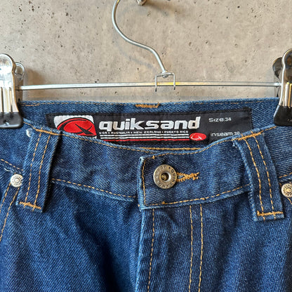 Jean Y2K Quiksand Super Baggy Skate Jeans "Deep Blue"