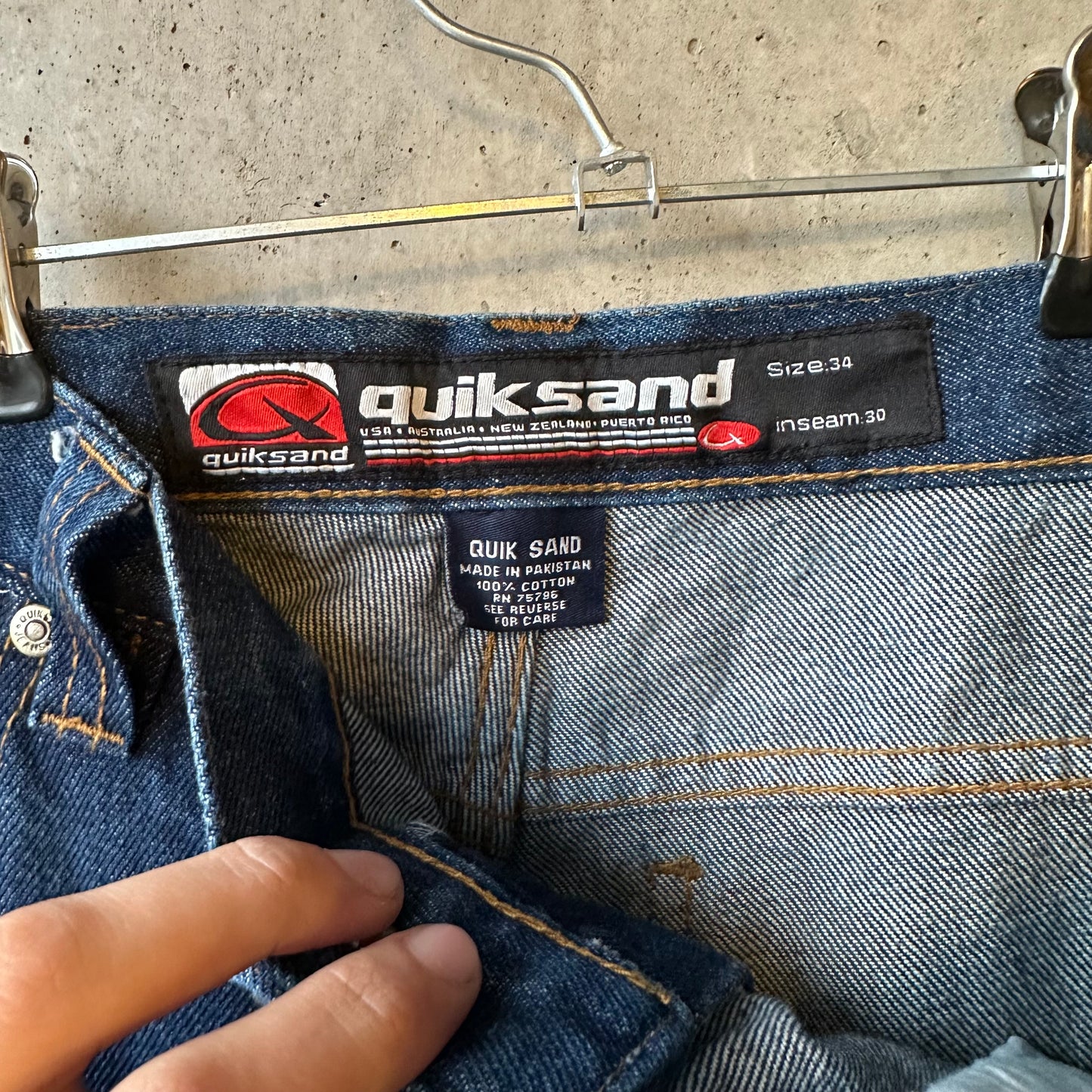 Jean Y2K Quiksand Super Baggy Skate Jeans "Deep Blue"