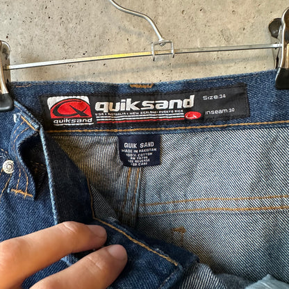 Jean Y2K Quiksand Super Baggy Skate Jeans "Deep Blue"