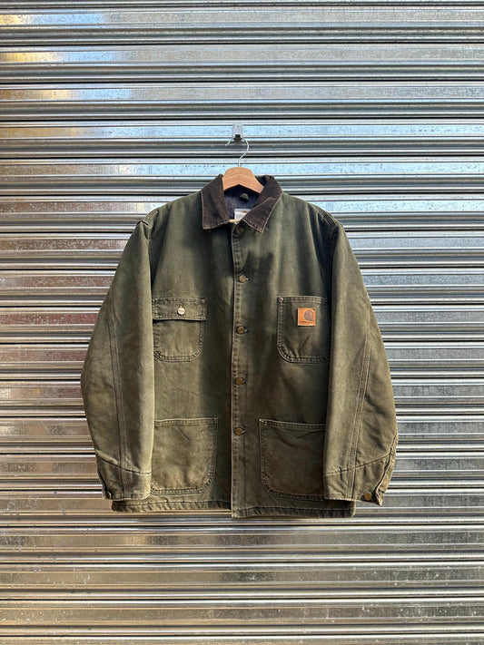 (M) Campera Cahartt Chore Jacket Wool Linned "Moss Green"