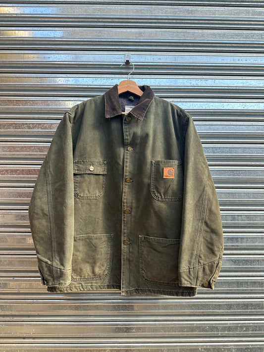 (M) Campera Cahartt Chore Jacket Wool Linned "Moss Green"