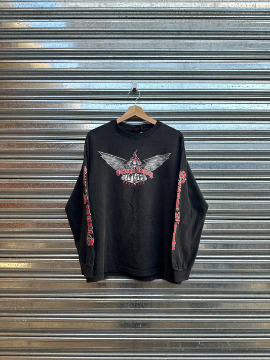 (M) Reme Vintage Manga Larga Orange County Choppers "Red Over Black"