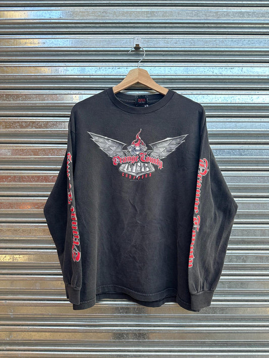 (M) Reme Vintage Manga Larga Orange County Choppers "Red Over Black"