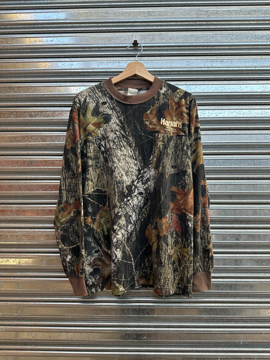 (L/XL) Reme Vintage Realtree Manga Larga "Harrahs" Metropolis & Casino