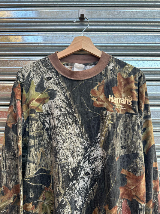 (L/XL) Reme Vintage Realtree Manga Larga "Harrahs" Metropolis & Casino