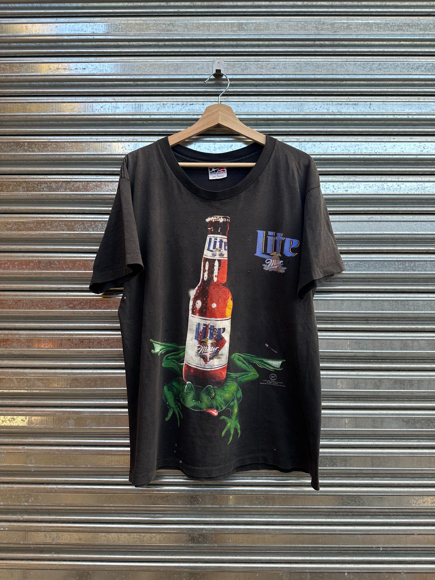 (XL) Reme Vintage Littlefield Adams & Co x  Beer  "Lite Miller" 1996