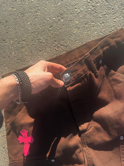 (32) Carpintero Chrome Hearts Double Knee "Brown x Pink"