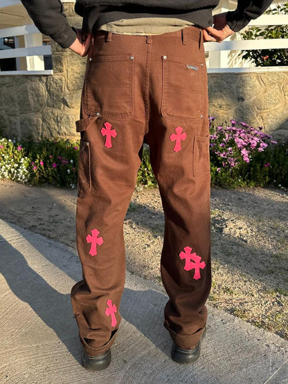 (32) Carpintero Chrome Hearts Double Knee "Brown x Pink"