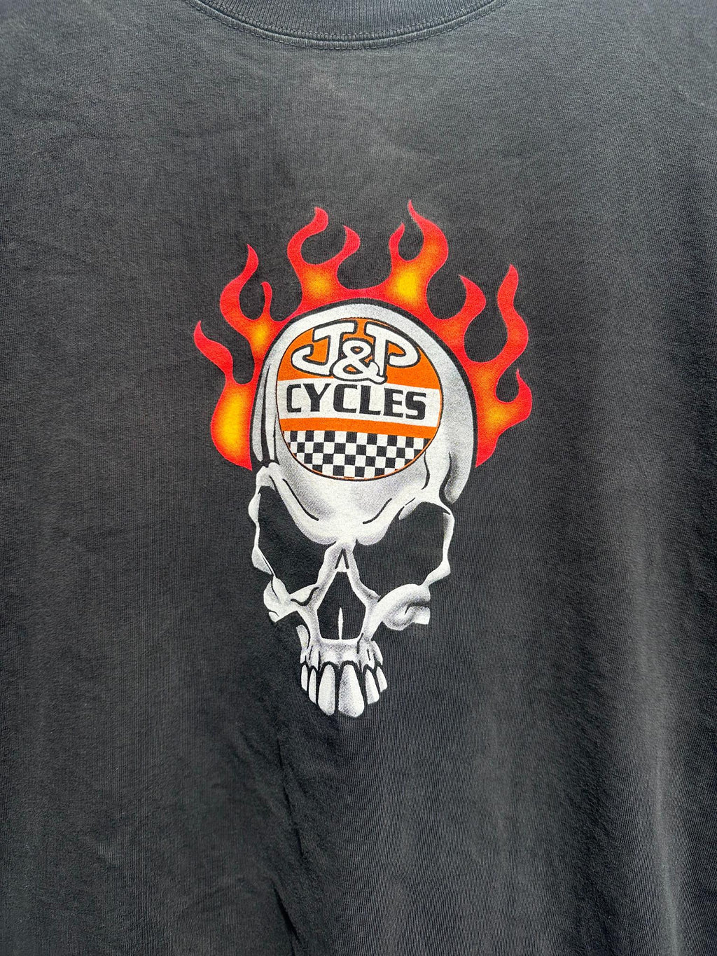 (L) Reme Y2K Lightning Clothing Manga Larga "JyP Cycles x Fire Skull"