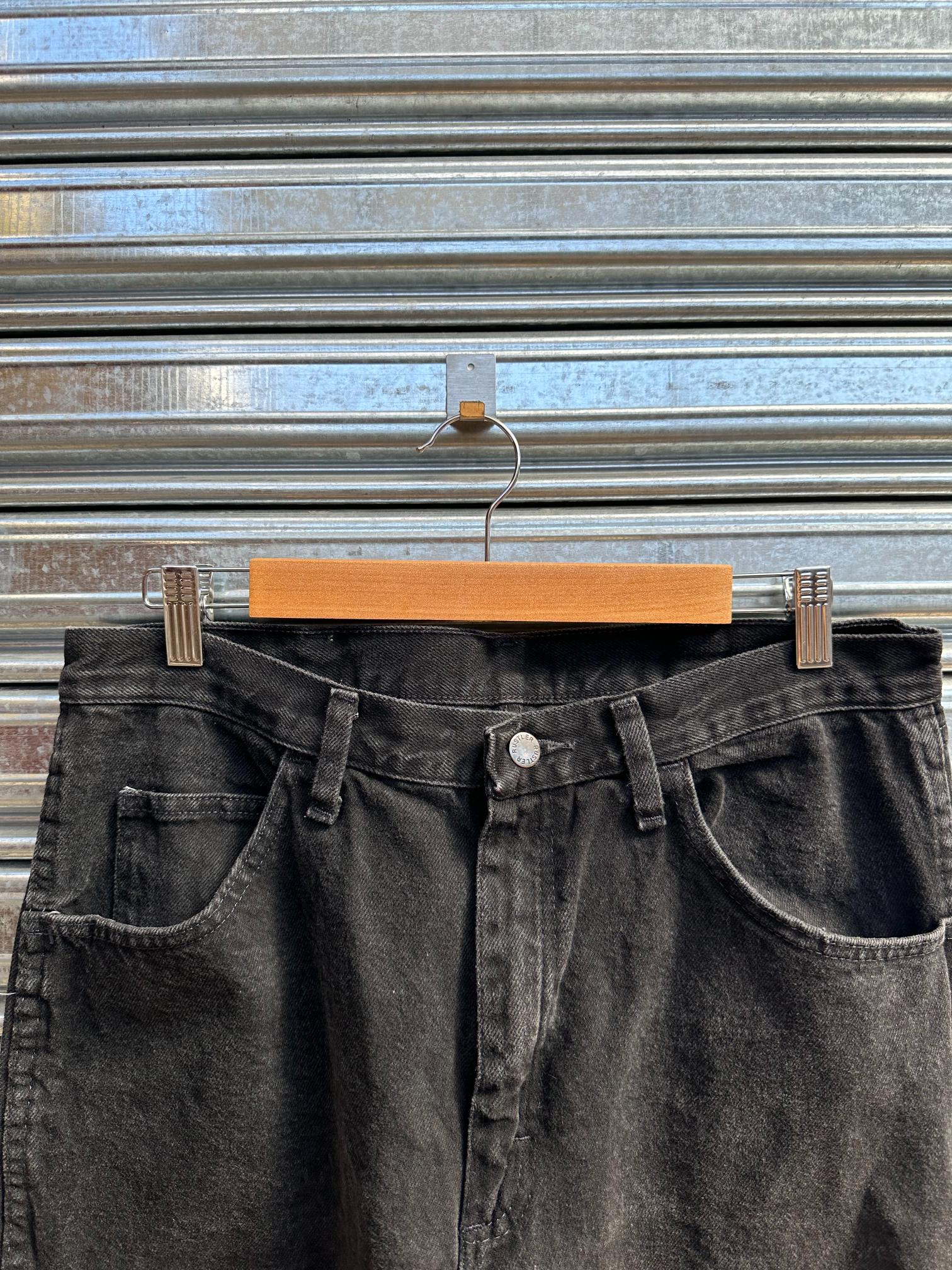 (34) Jean Vintage Rustler Straight/Loose "Dark Gray"