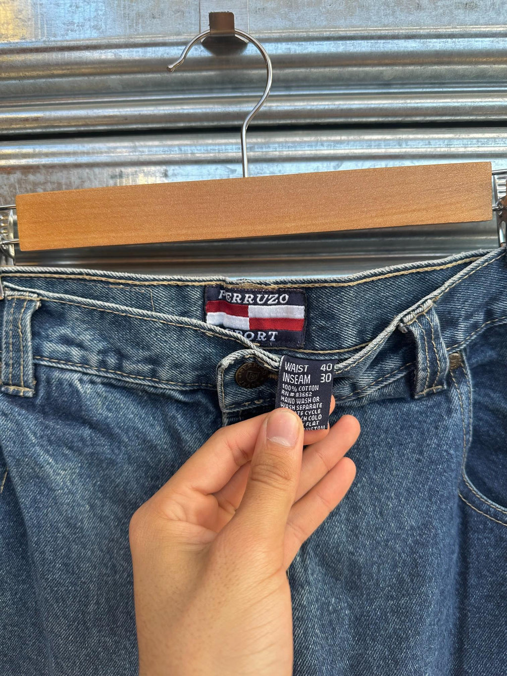 (40) Jean Vintage Perruzo Loose / Mom "Denim Blue"