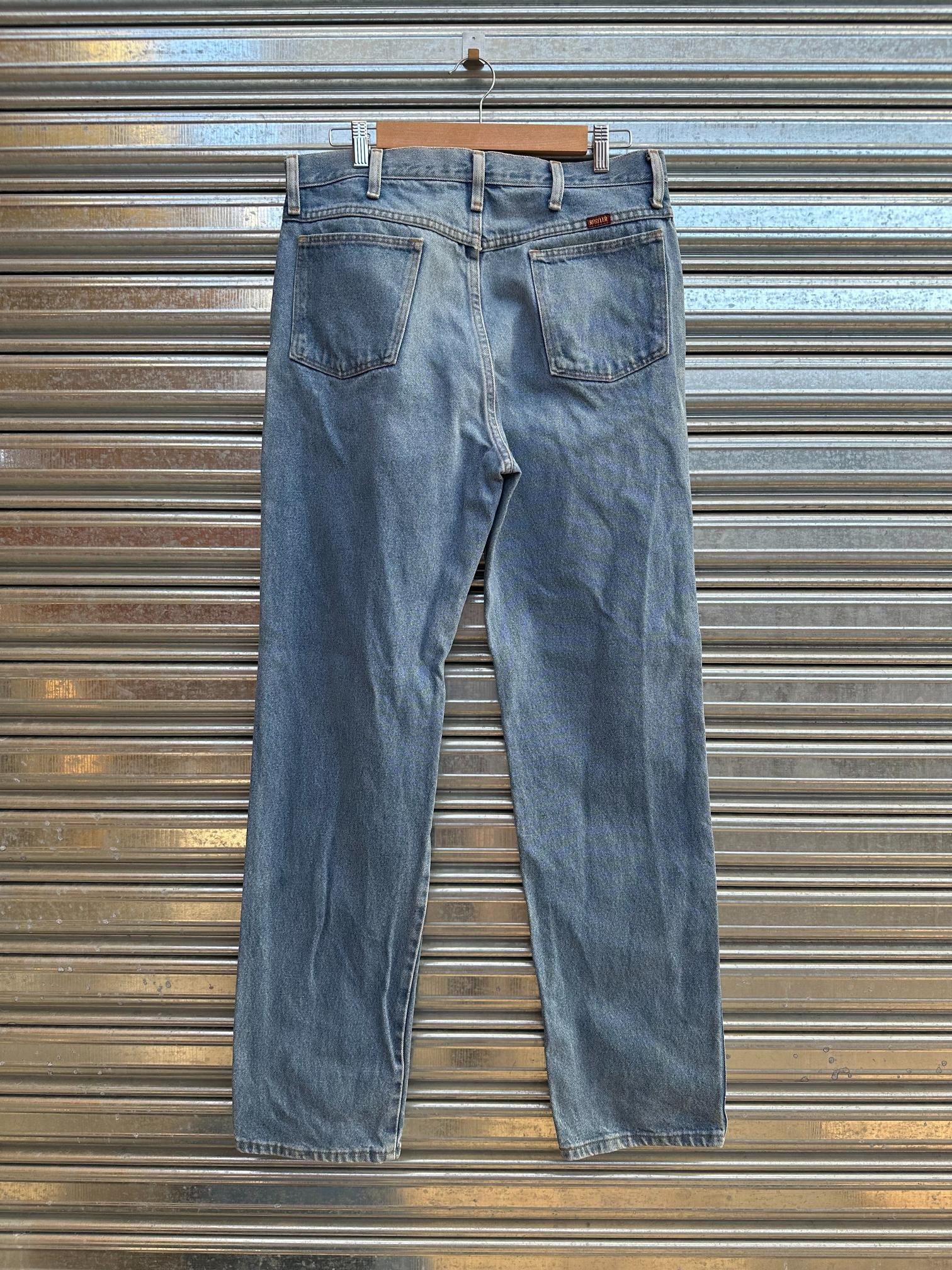 (34) Jean Vintage Rustler Straight/Loose "Sky Blue"