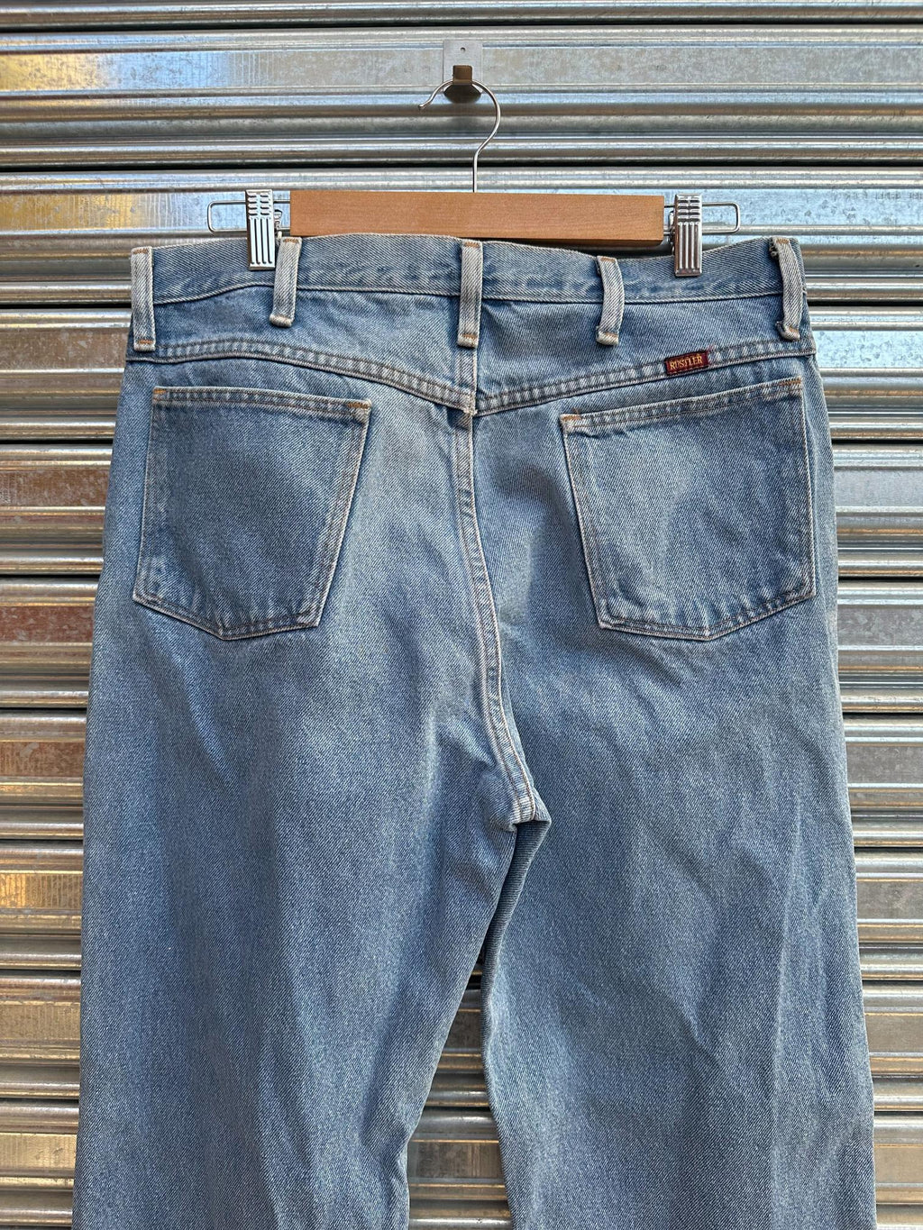(34) Jean Vintage Rustler Straight/Loose "Sky Blue"