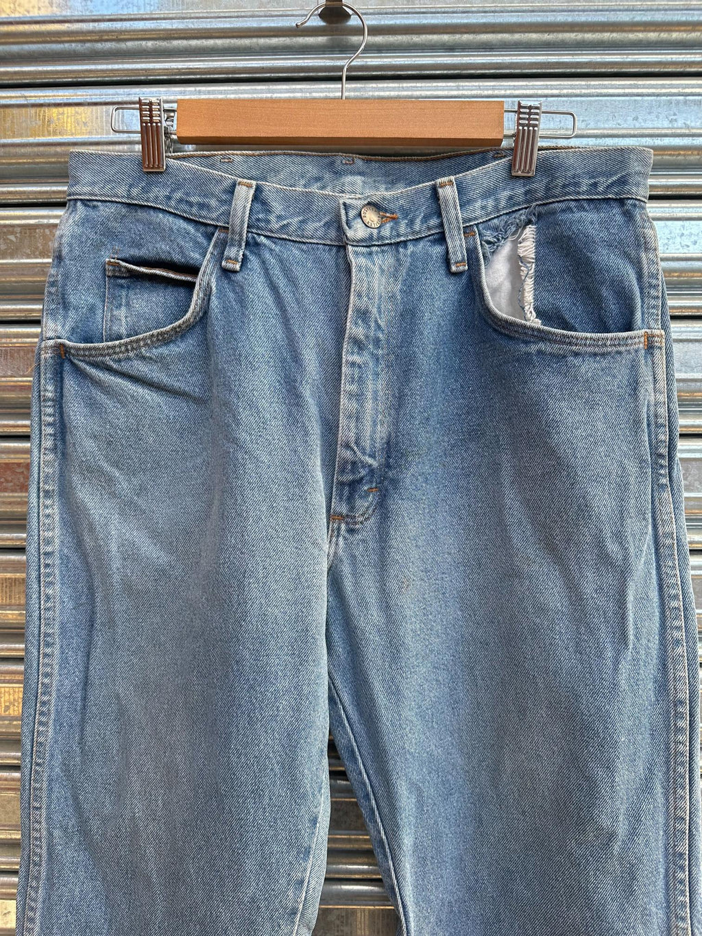 (34) Jean Vintage Rustler Straight/Loose "Sky Blue"