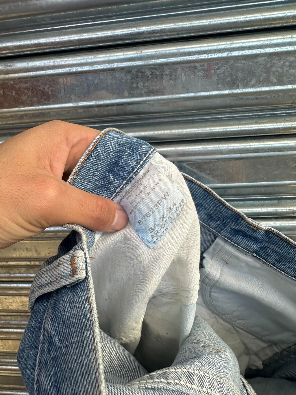 (34) Jean Vintage Rustler Straight/Loose "Sky Blue"