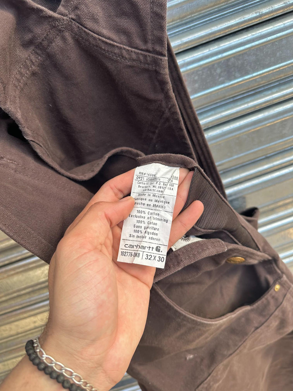 (32) Jardinera Vintage Carhartt "Moccha Brown"