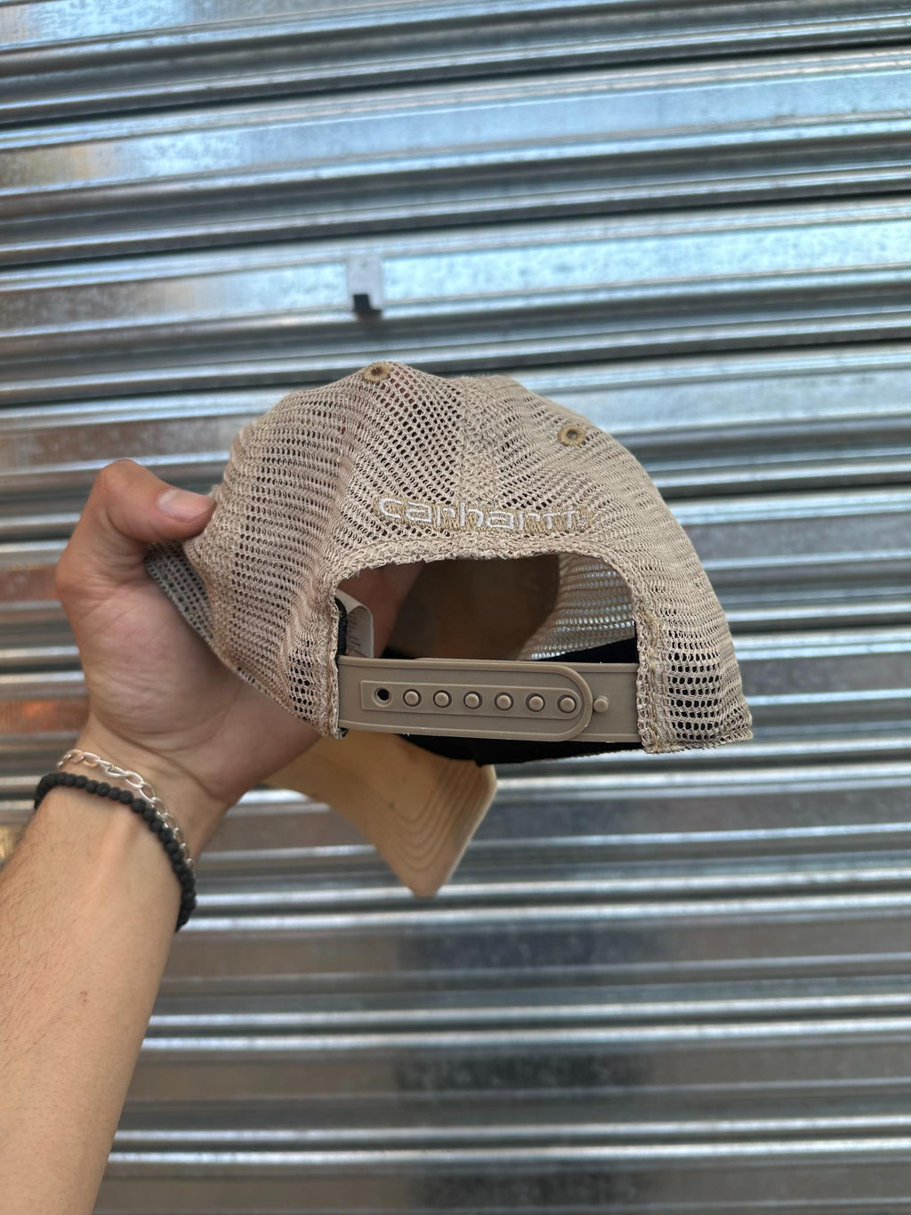 (U) Gorro Trucker Y2K Carhartt "Faded Cream"