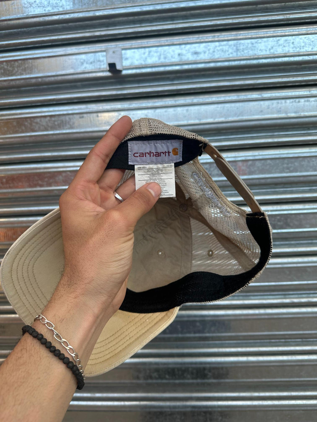 (U) Gorro Trucker Y2K Carhartt "Faded Cream"