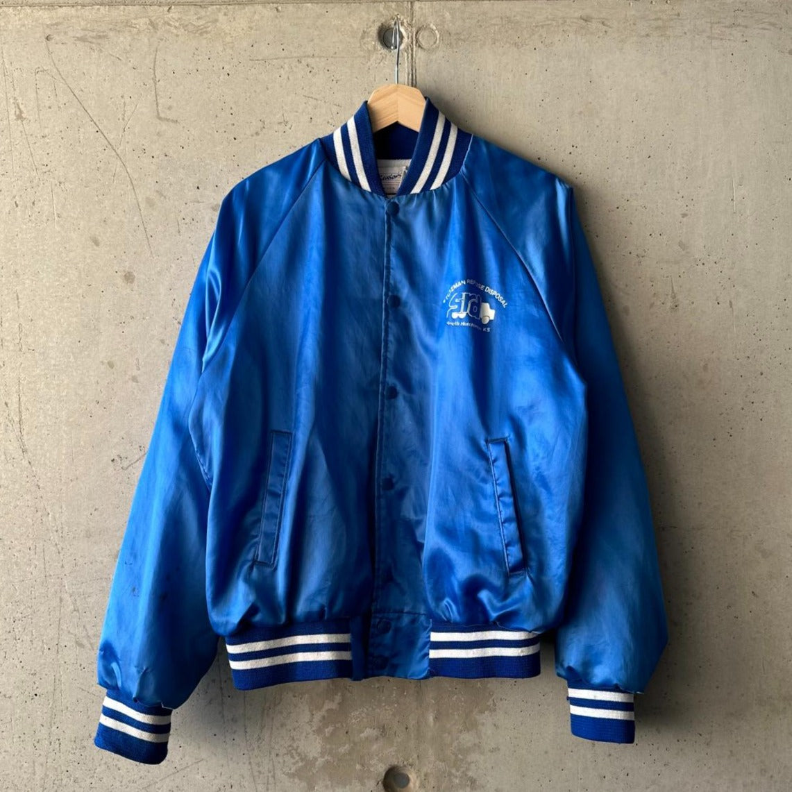 (M) Bomber Vintage 80s Four Seasons "Stutsman Disposal"