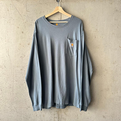 (XL) Reme Carhartt Pocket Manga Larga "Sky Blue"