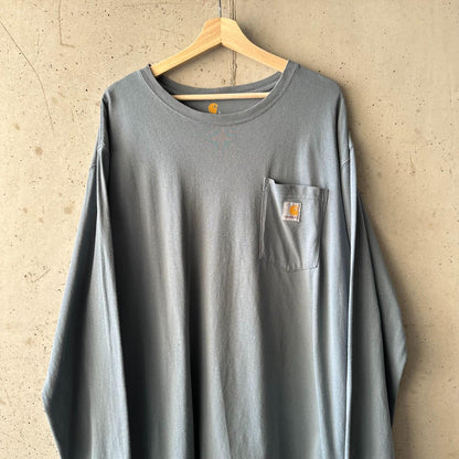 (XL) Reme Carhartt Pocket Manga Larga "Sky Blue"