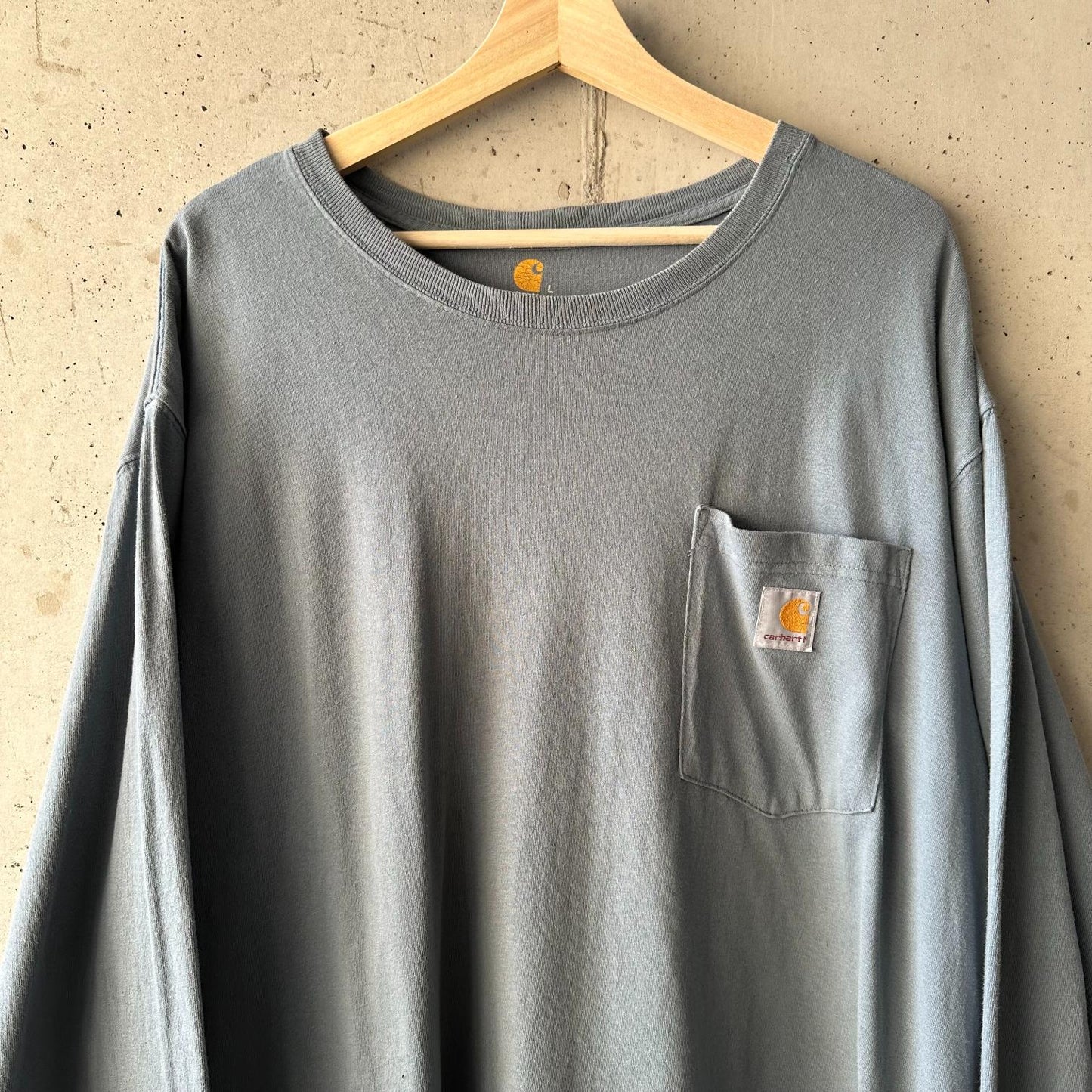 (XL) Reme Carhartt Pocket Manga Larga "Sky Blue"