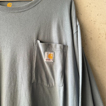 (XL) Reme Carhartt Pocket Manga Larga "Sky Blue"