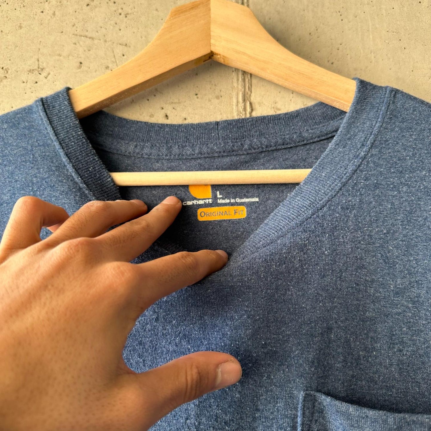 (XL) Reme Carhartt Pocket Manga Corta "Blue"