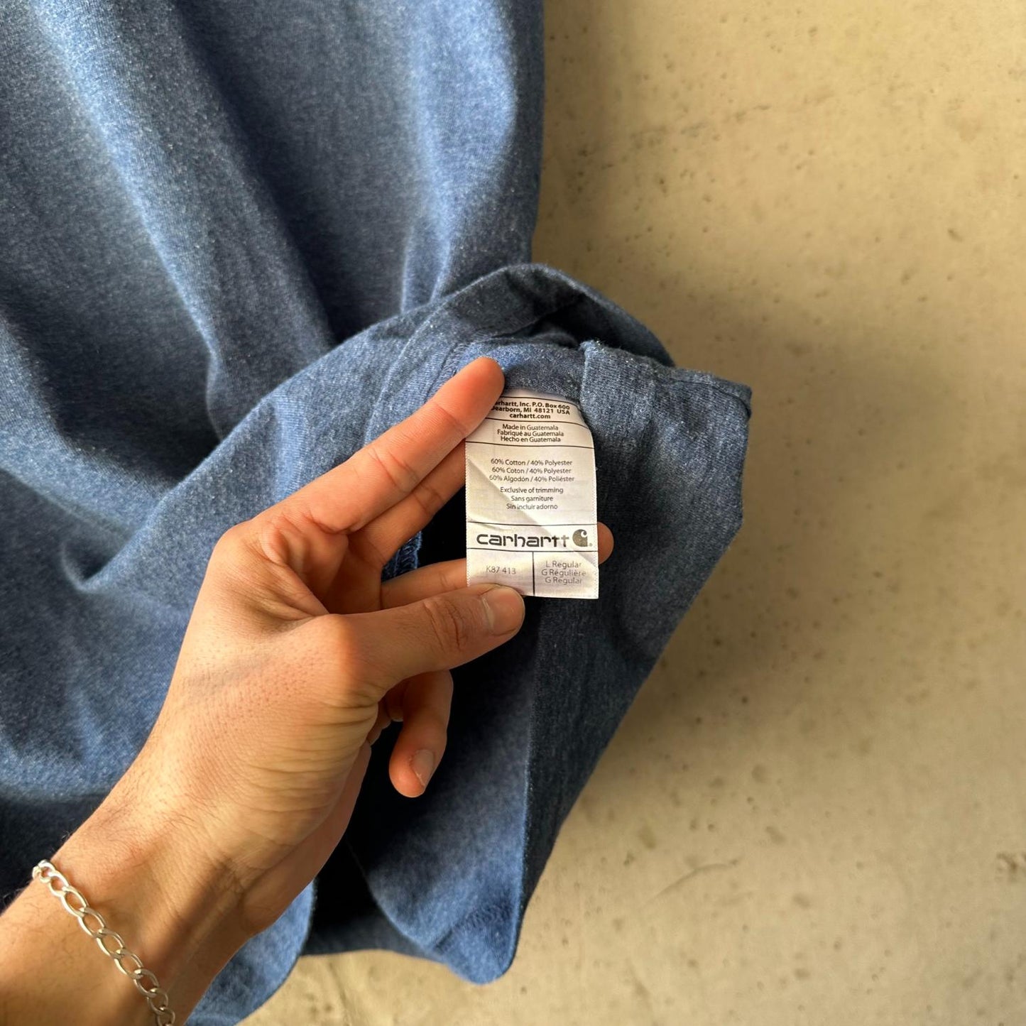 (XL) Reme Carhartt Pocket Manga Corta "Blue"