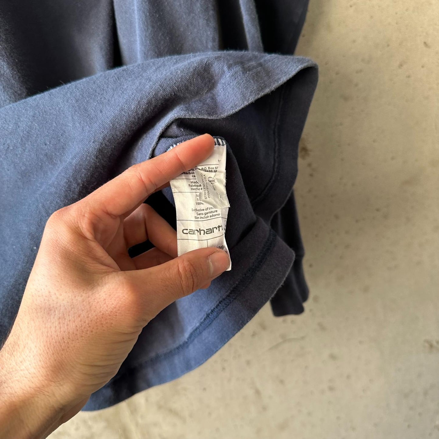 (L) Reme Carhartt Pocket Manga Larga "Blue"