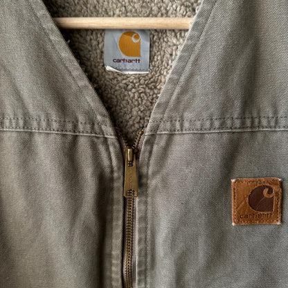 (L) Chaleco Carhartt Sherpa Lined "Moss Green"