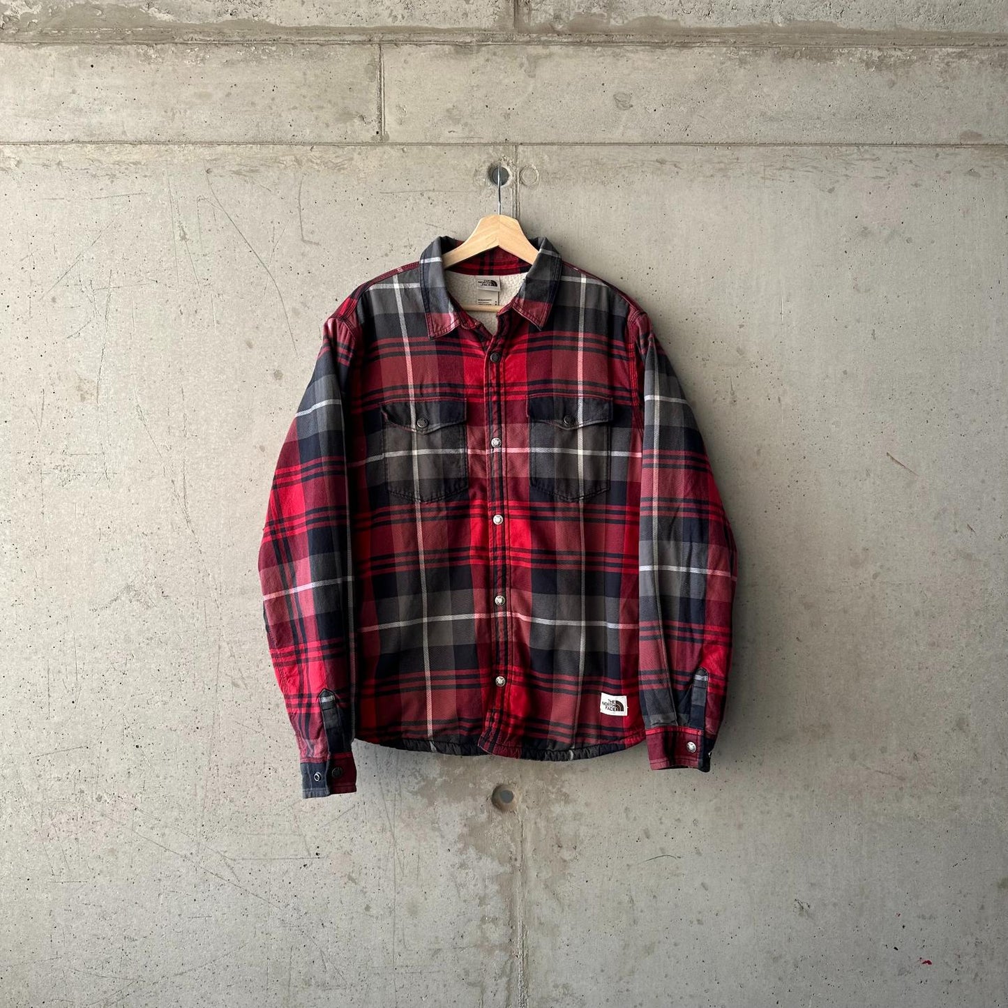 (M) Camisa Flannel Leñadora The North Face "Black & Red" Sherpa Lined