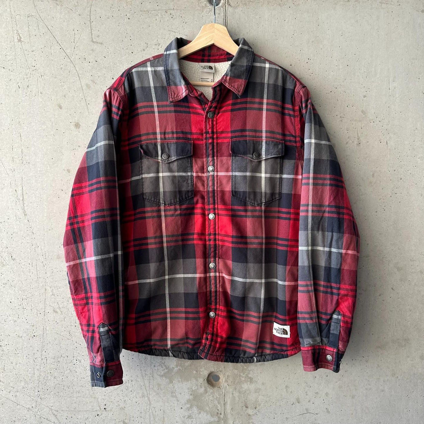 (M) Camisa Flannel Leñadora The North Face "Black & Red" Sherpa Lined