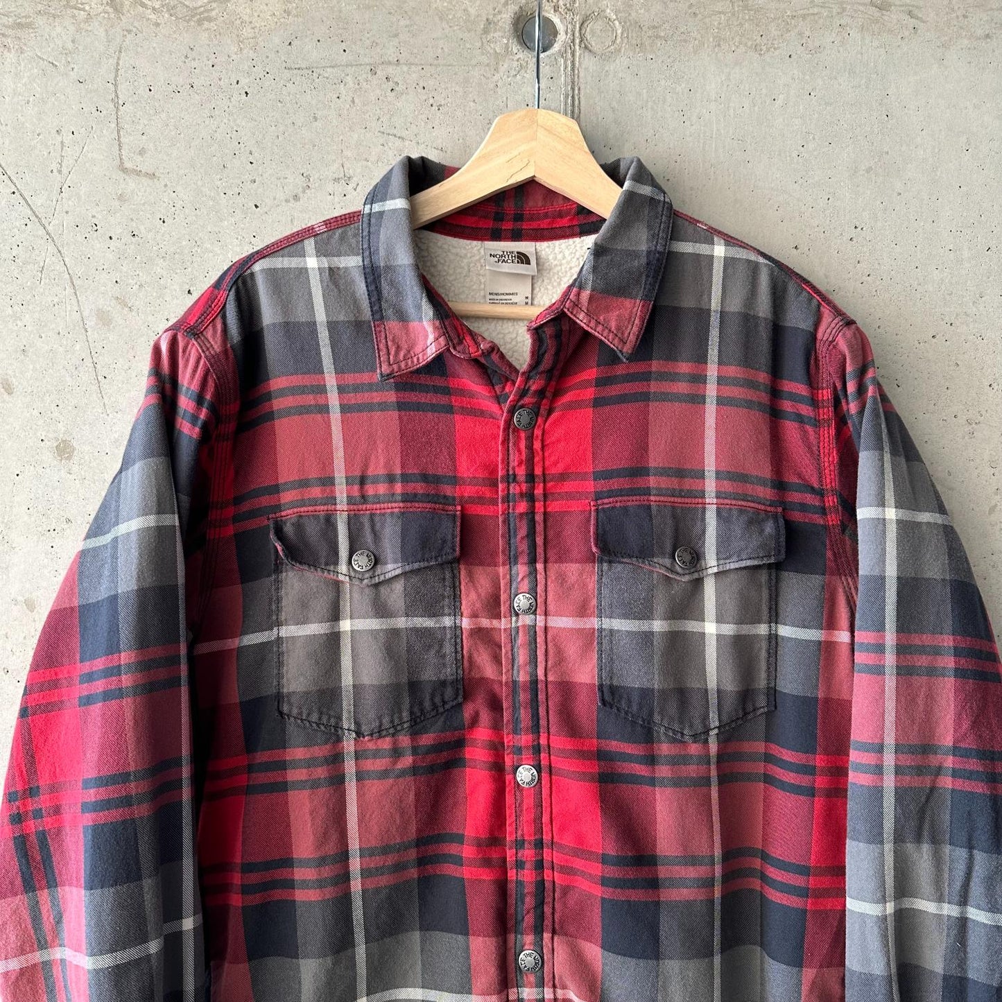 (M) Camisa Flannel Leñadora The North Face "Black & Red" Sherpa Lined