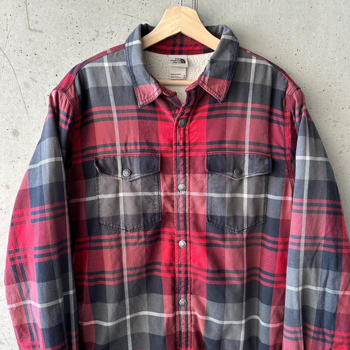 (M) Camisa Flannel Leñadora The North Face "Black & Red" Sherpa Lined