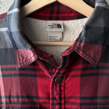 (M) Camisa Flannel Leñadora The North Face "Black & Red" Sherpa Lined