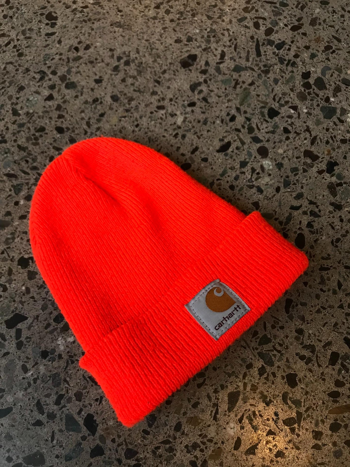 Gorro de Lana / Acrílico Carhartt Naranja Flúo "Rihanna"