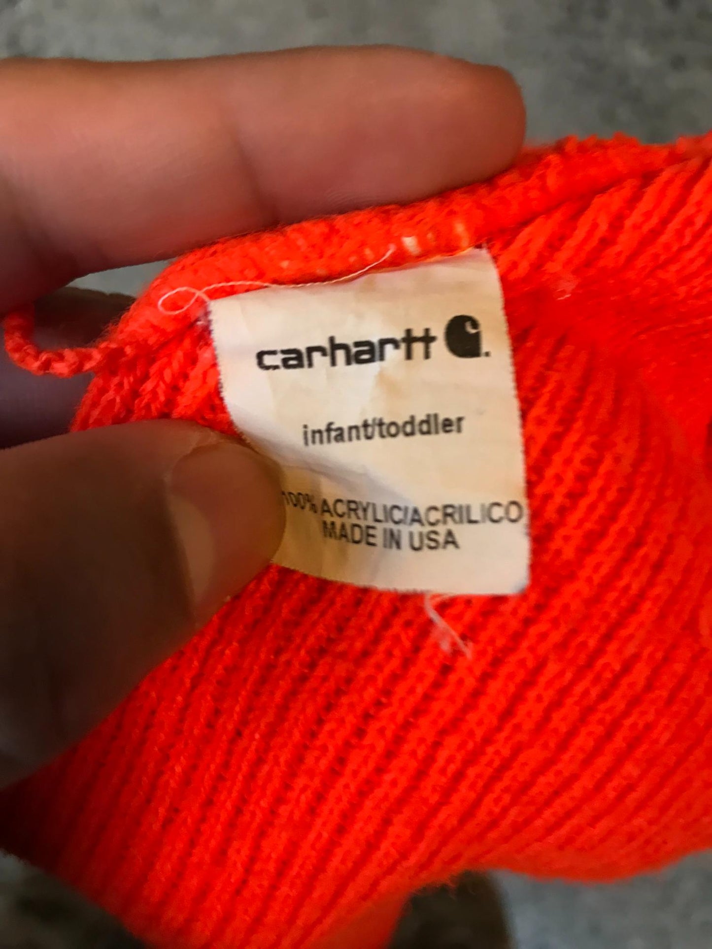 Gorro de Lana / Acrílico Carhartt Naranja Flúo "Rihanna"