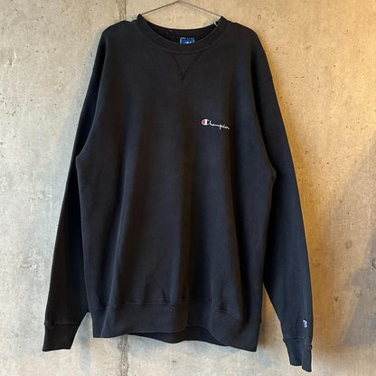 (M) Buzo Vintage Champion Navy Blue "Embroidered Logo"