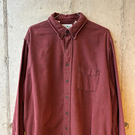 (L) Camisa de Franela LL Bean "Red"