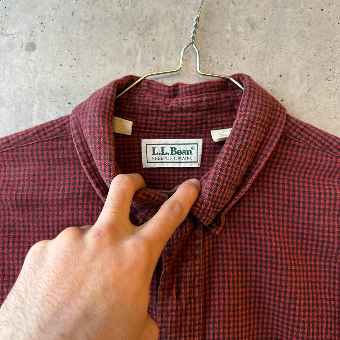 (L) Camisa de Franela LL Bean "Red"