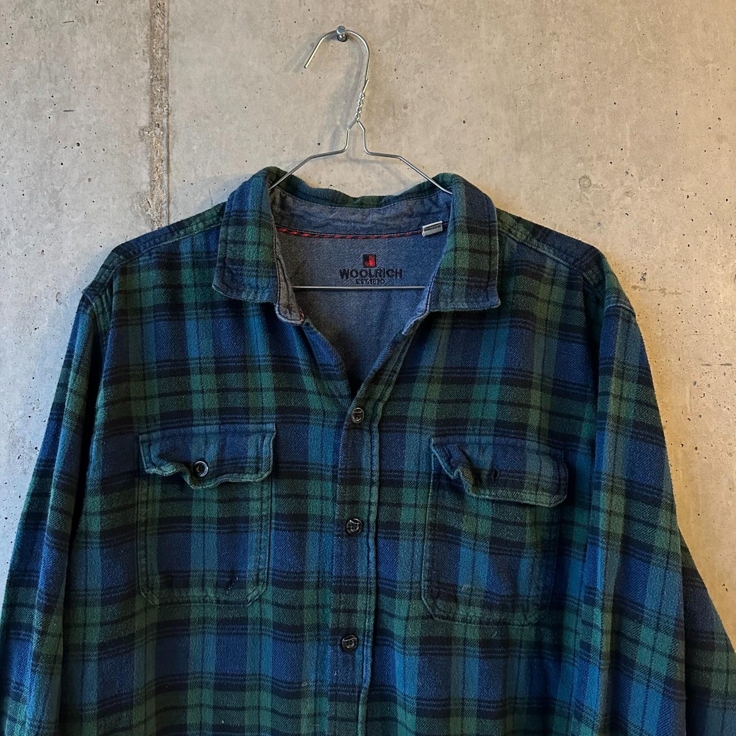 (L) Camisa de Franela Woolrich "Green"