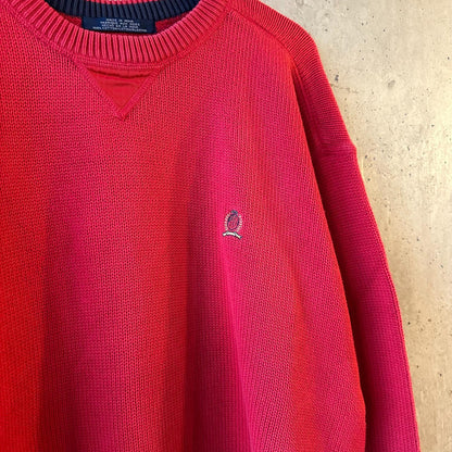 (L) Buzo Old Money Vintage Tommy Hilfiger "Classic Red"