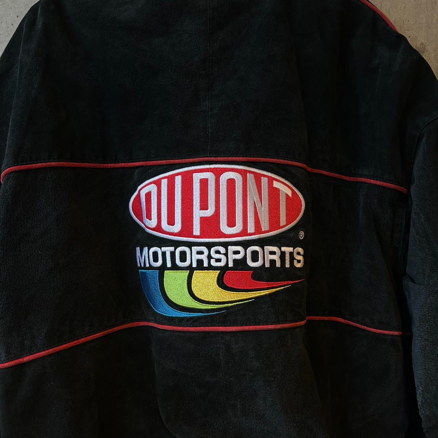 (L) Campera de Racing Nascar Chase Authentics de Cuero Agamuzado